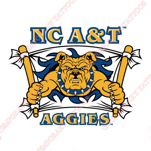 North Carolina A T Aggies Customize Temporary Tattoos Stickers NO.5486